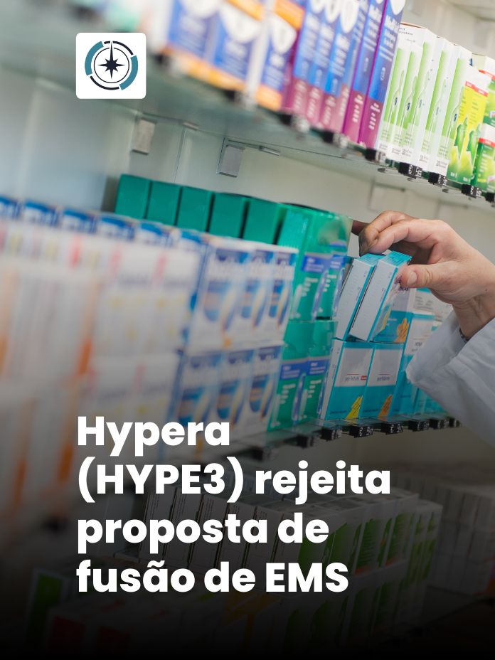 Hypera (HYPE3) rejeita proposta de fusão de EMS