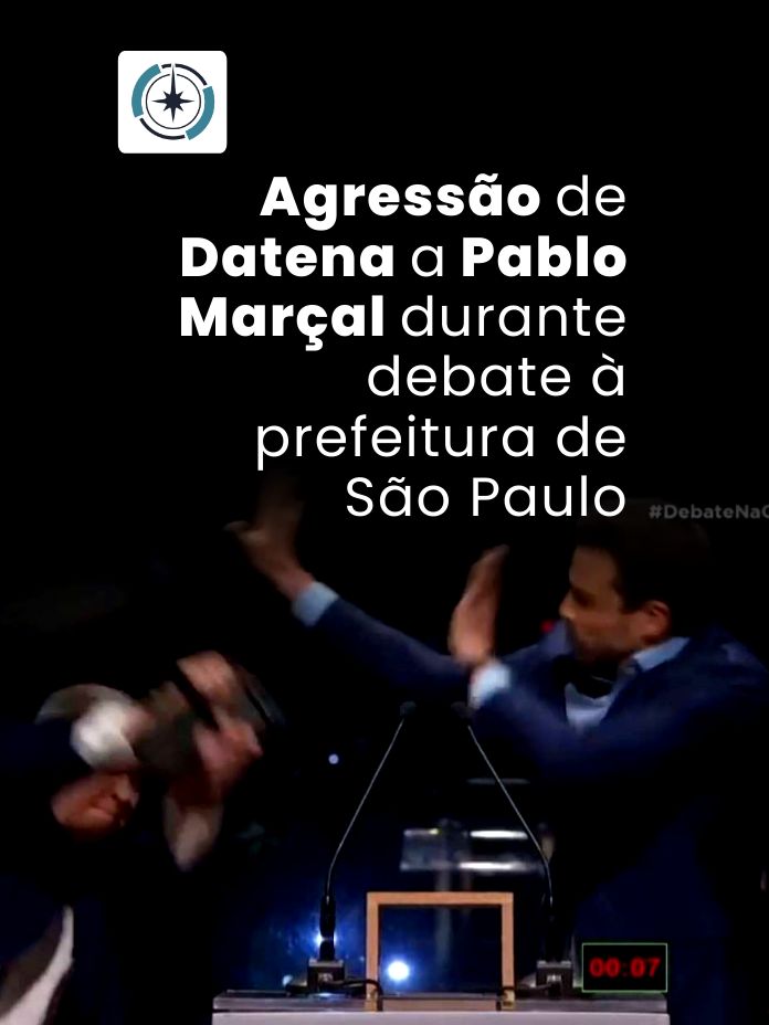 Agressão de Datena a Pablo Marçal durante debate à prefeitura de São Paulo