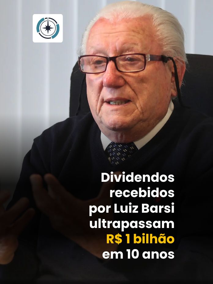 Dividendos recebidos por Luiz Barsi ultrapassam R$ 1 bilhão em 10 anos