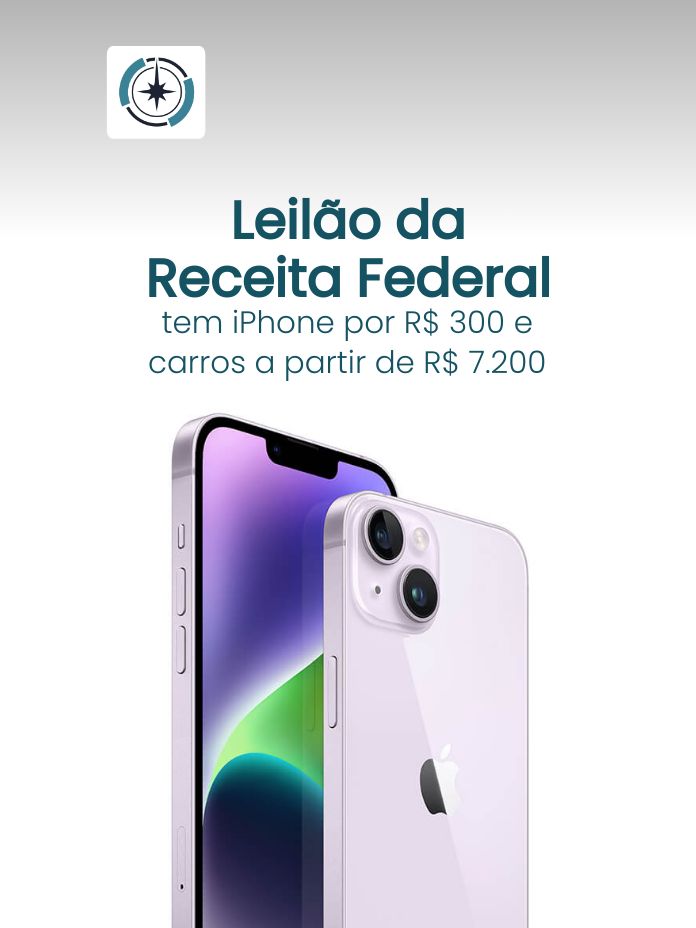 Leilão da Receita Federal tem iPhone por R$ 300 e carros a partir de R$ 7.200