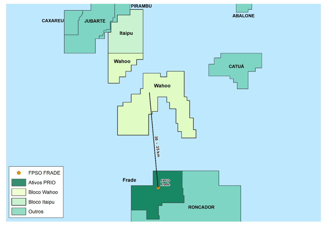 Localização do campo de Wahoo. 