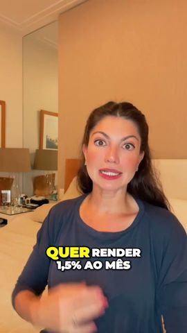 Render 1% ao mês Vai ter que correr RISCO!