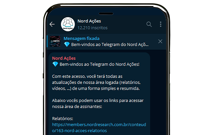 Canal exclusivo no Telegram